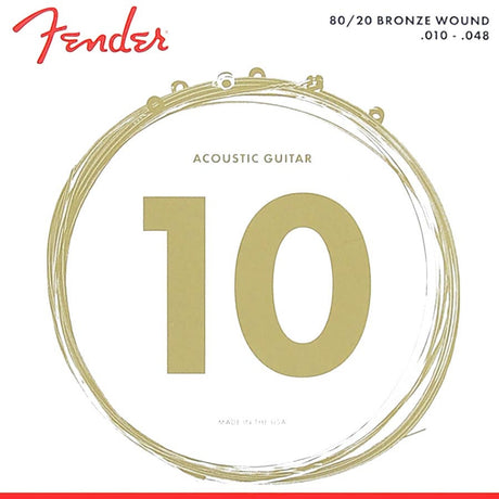 Fender F-70XL snaren set acoustic, bronze roundwound, extra light, 010-014-022-030-040-048