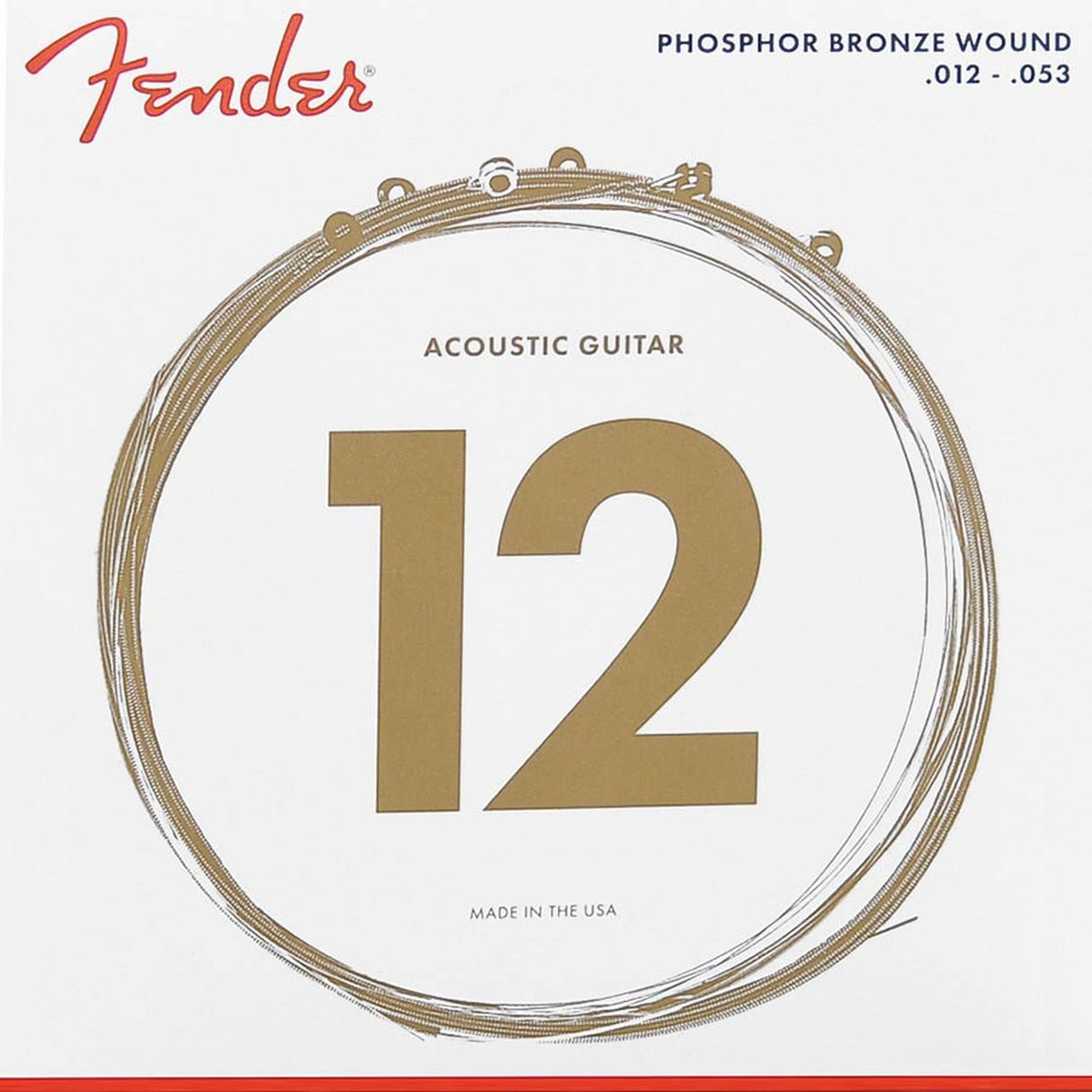 Fender F-60L snaren set acoustic, ph.bronze roundwound, light, 012-016-024-032-042-053