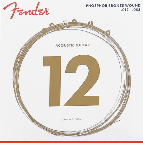 Fender F-60L snaren set acoustic, ph.bronze roundwound, light, 012-016-024-032-042-053