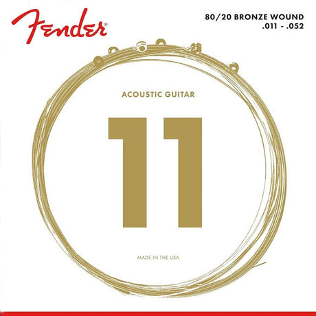 Fender F-880CL snaren set acoustic, coated bronze, custom light, 011-015-023-032-042-052