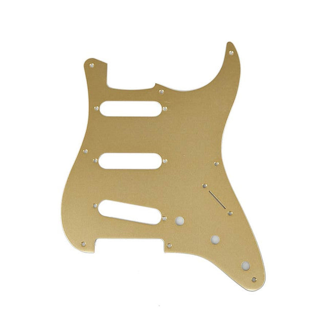 Fender 992143000 pickguard ‘57 Vintage Strat, SSS, 8 screw holes, 1-ply, gold anodized