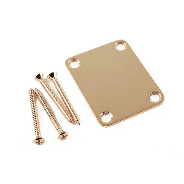 Fender 991447200 neck plate American Vintage/Mexico, for guitar and bass, no logo, gold