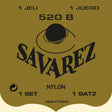 Savarez 520-B snaren set classic, Blanc, rectified nylon, traditional basses, soft tension