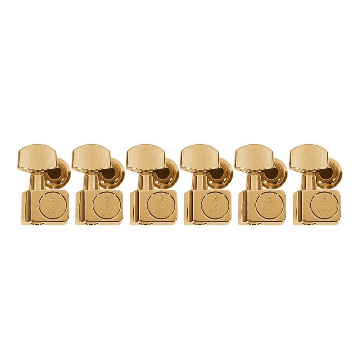 Fender 990820200 machine heads, American Standard, 2 guide pins, set of 6, gold