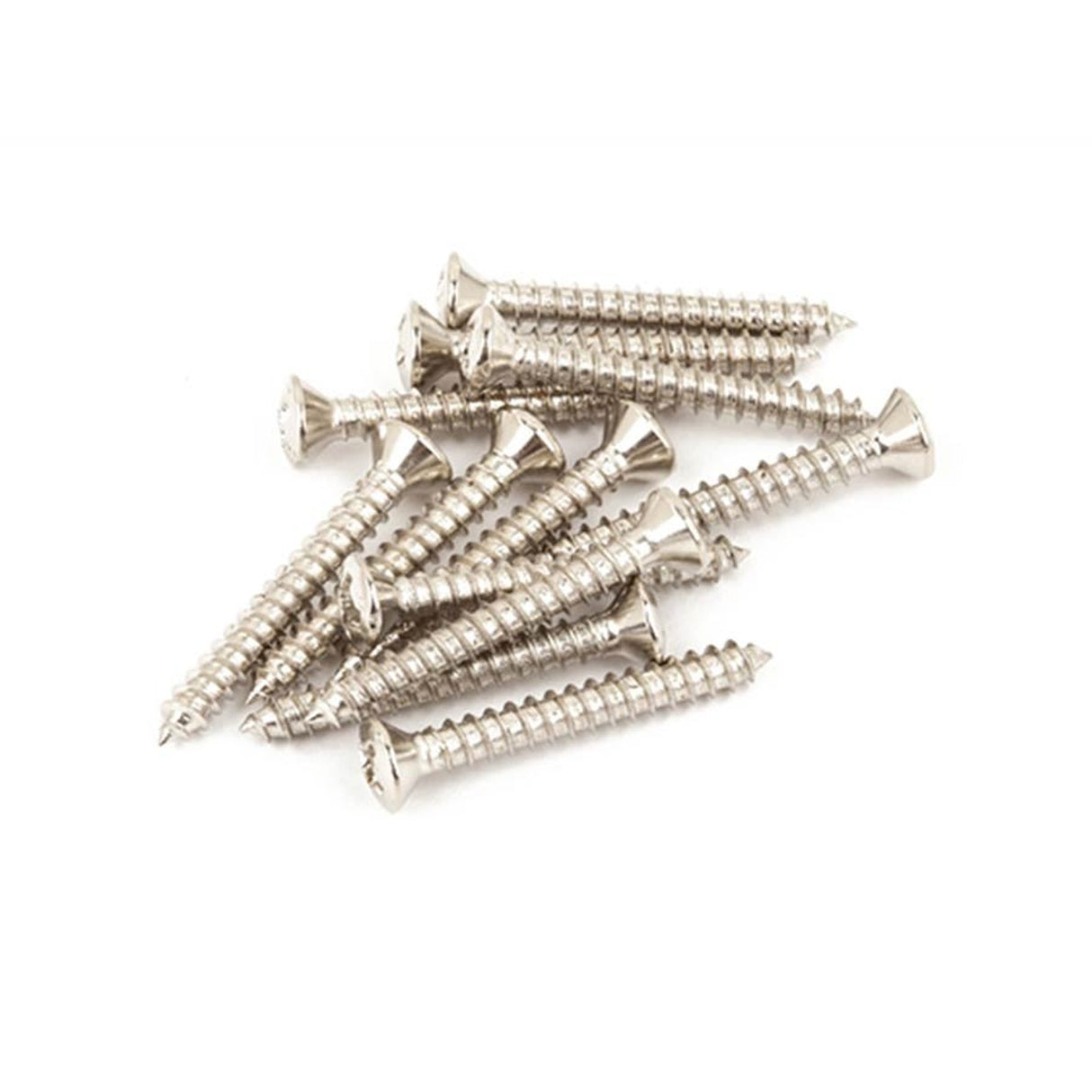 Fender 15610049 bass bridge mounting screws, 5 x 1", chrome, 12 pcs