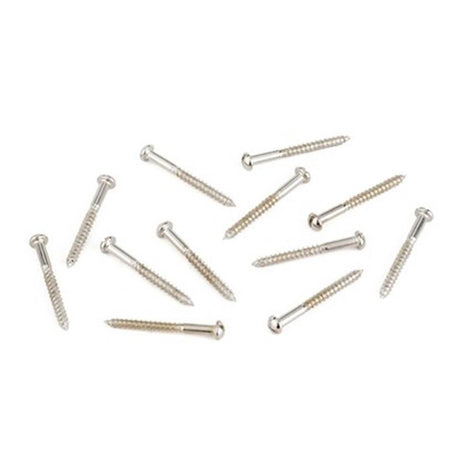 Fender 18373049 neck pickup mounting screws, vintage Tele, 3 x 1 slotted, nickel, 12 pcs