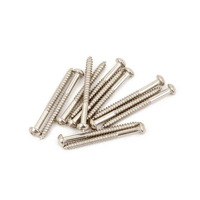 Fender 27035049 pickup mounting screws, vintage basses, 4 x 1-1/4 philips, nickel, 12 pcs