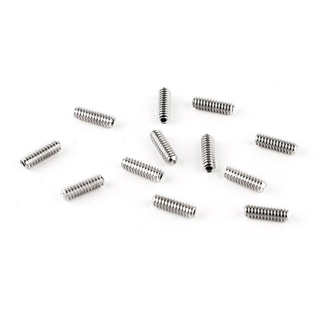 Fender 40800049saddle height screws, Standard Series basses, 6-32 x 7/16 hex, nikkel, 12 pcs