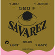 Savarez 520-F snaren set classic, Rouge, rectified nylon, traditional basses, hard tension, wound G-3