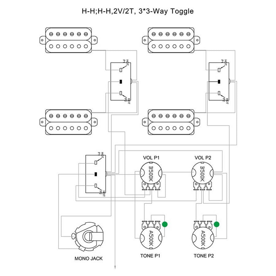 Boston KIT-DN-10 double neck elektrische gitaar zelfbouwpakket