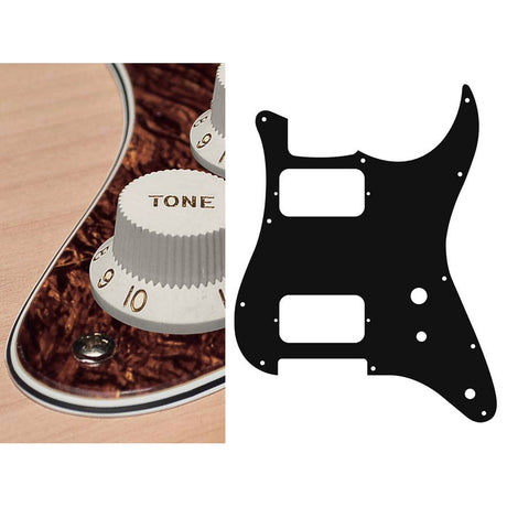 Boston ST-431-TBP pickguard, Stallion, HH, 2 pot holes, toggle switch, 4 ply, tortoise brown pearl