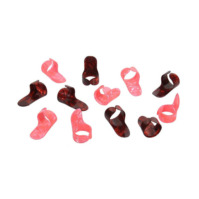 Boston BFP-M/12 vingerplectrums, celluloid, 12 stuks in verschillende kleuren, medium