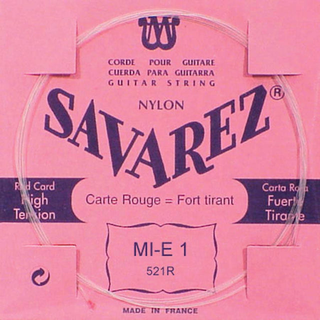 Savarez 521-R E-1 snaar, clear nylon rouge , from 520-R set, hard tension