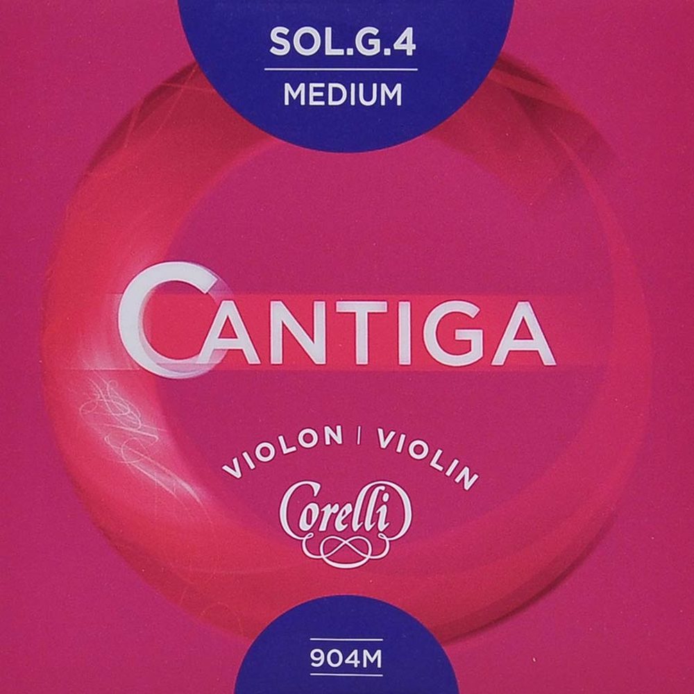 Corelli CO-904-M violin string G-4 4/4, medium, cantiga material, silver