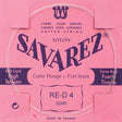 Savarez 524-R D-4 snaar, silverplated nylon rouge , from 520-R set, hard tension