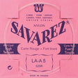 Savarez 525-R A-5 snaar, silverplated nylon rouge , from 520-R set, hard tension