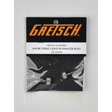 Gretsch 9221030000 strap buttons, most Gretsch guitars, w/ mounting hardware, 2 pieces, chrome