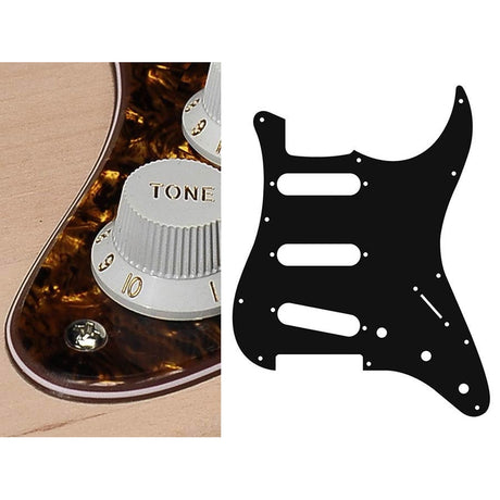 Boston ST-413-TBP pickguard, Stallion, standard, SSS, 3 pot holes, 3-5 switch, 4 ply, tortoise brown pearl