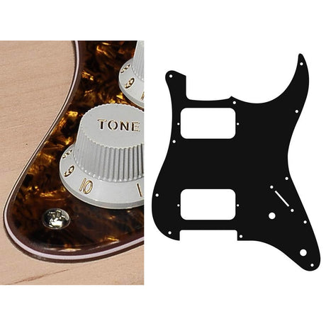 Boston ST-432-TBP pickguard, Stallion, HH, 2 pot holes, 3-5 switch, 4 ply, tortoise brown pearl