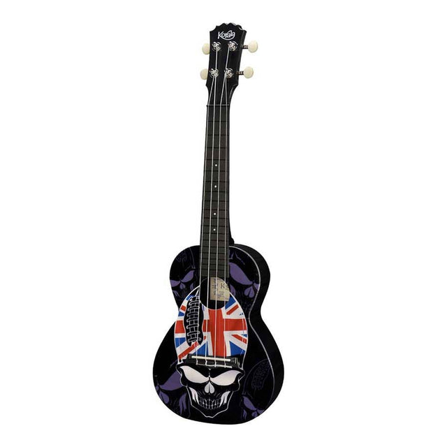 Korala PUC-30-004 Skull with Union Jack Concert Ukelele Polycarbonaat