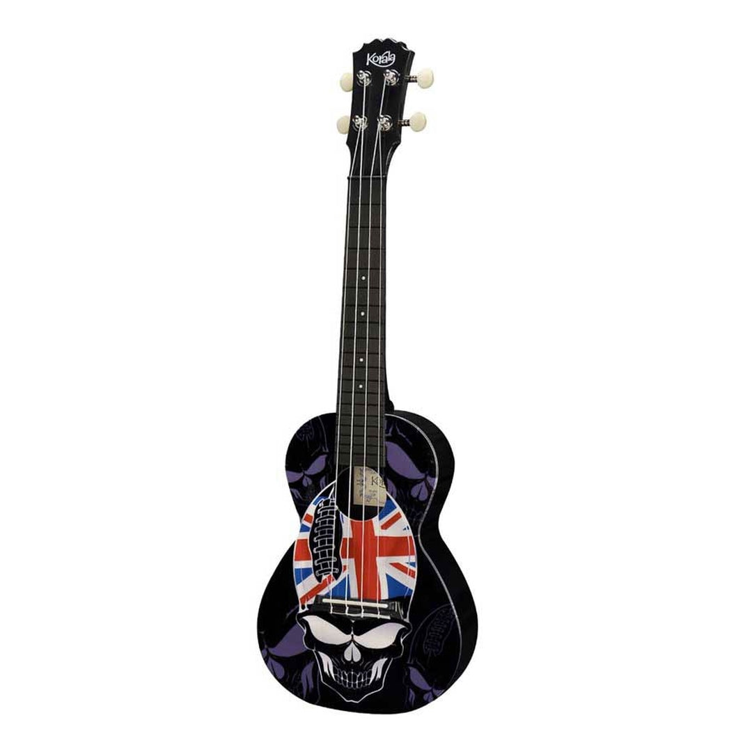 Korala PUC-30-004 bundel Skull with Union Jack Concert Ukelele Polycarbonaat