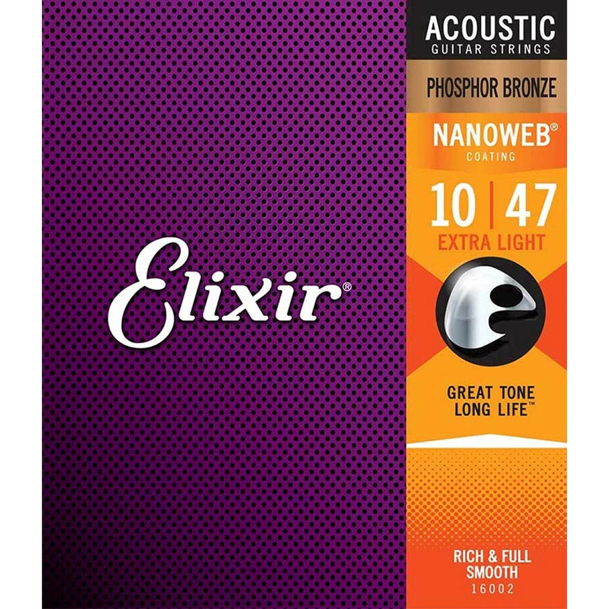 Elixir EL-16002 snaren set acoustic coated phosphor bronze, extra light, 010-014-023-030-039-047