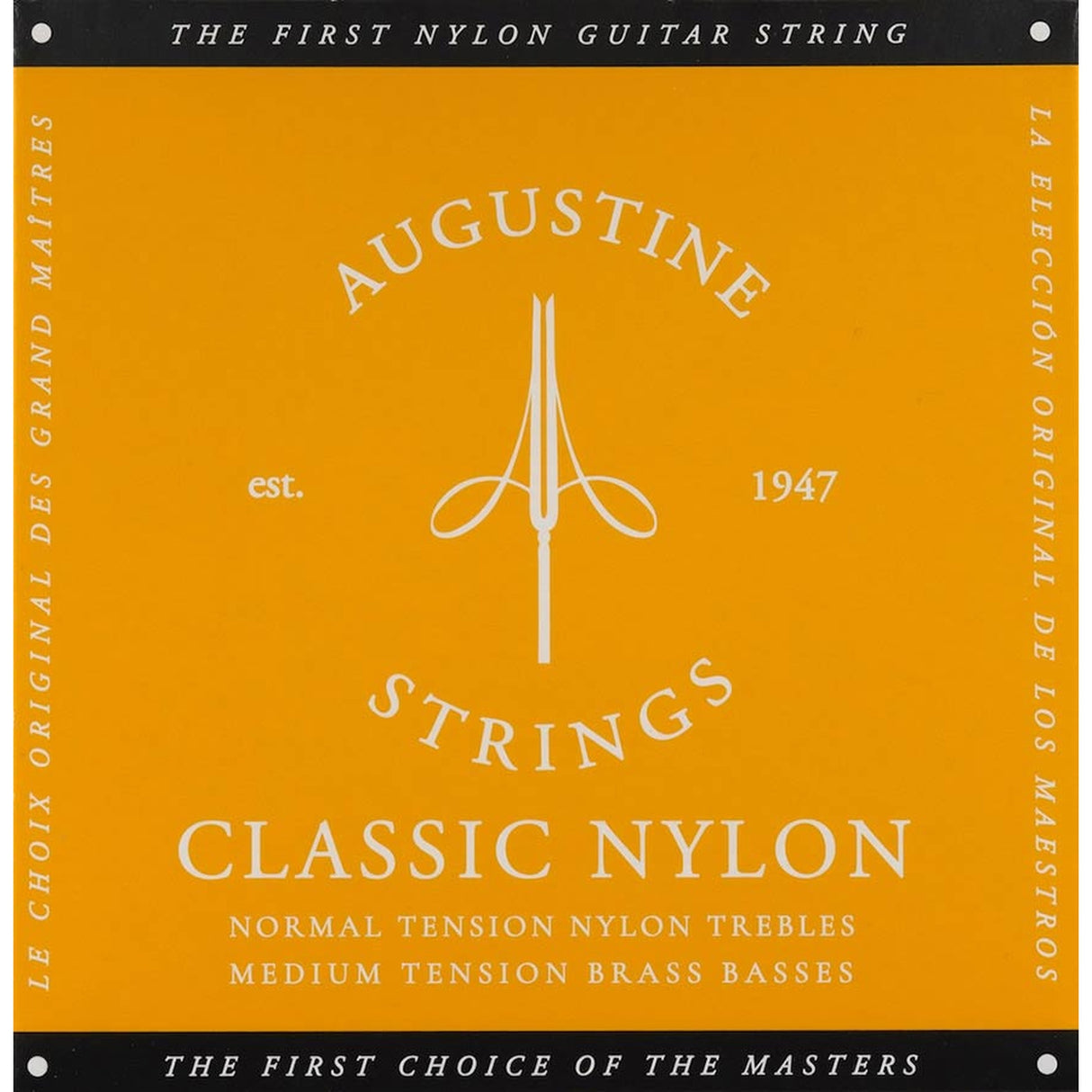 Augustine AU-CLGO Gold snaren set classic, regular tension trebles & light tension basses brass plated