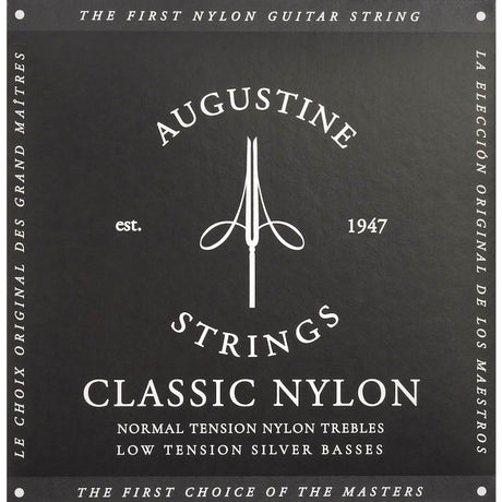 Augustine AU-CLBK Black snaren set classic, regular tension trebles & light tension basses