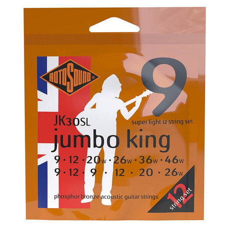 Rotosound JK30SL Jumbo King 009 12 snarige snarenset akoestisch