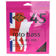 Rotosound RB45 snaren set elektrisch bass nickel wound 45-105, standard gauge