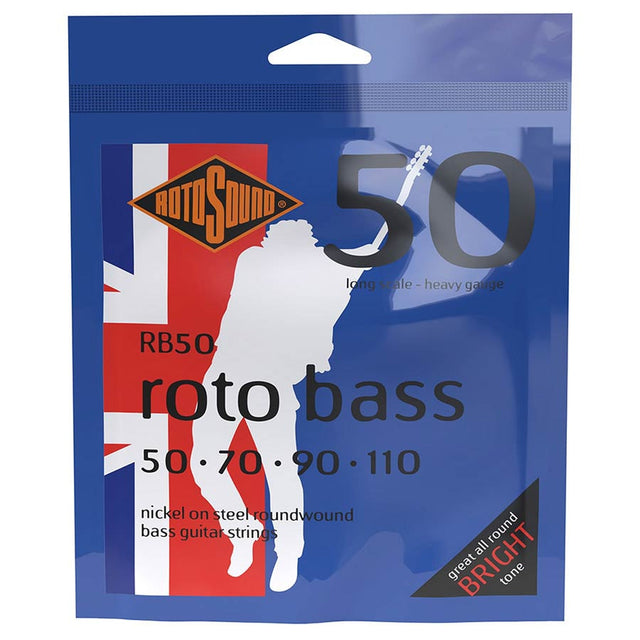 Rotosound RB50 snaren set elektrisch bass nickel wound 50-110, heavy gauge