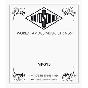 Rotosound NP015 .015 snaar for elektrisch/acoustic guitar, stainless steel