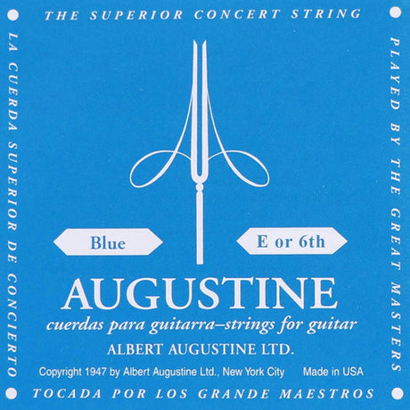 Augustine AUBLU-6 E-6 snaar, silverplated wound nylon, high tension