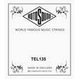 Rotosound TEL135 .135 snaar for elektrisch bass, black nylon flatwound, low B extra long