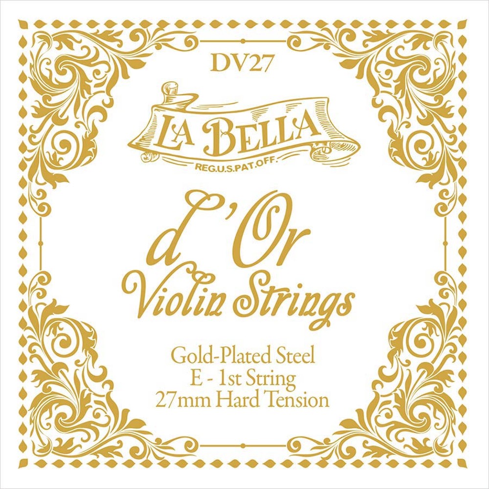 La Bella L-DV27 d'Or Violin String E-1, gold plated steel, 0.27mm, hard