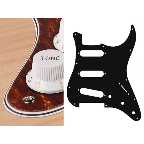 Boston ST-413-T pickguard, Stallion, standard, SSS, 3 pot holes, 3-5 switch, 4 ply, tortoise