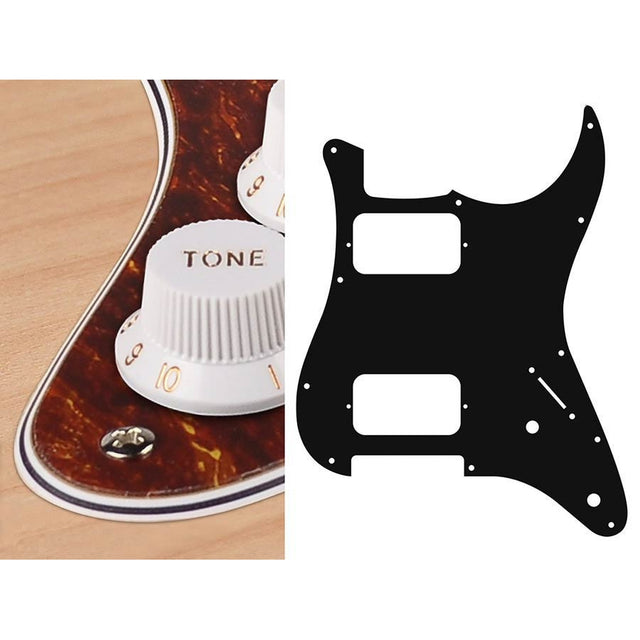 Boston ST-432-T pickguard, Stallion, HH, 2 pot holes, 3-5 switch, 4 ply, tortoise