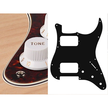 Boston ST-433-TI pickguard, Stallion, HH, 3 pot holes, 3-5 switch, 4 ply, tortoise intense