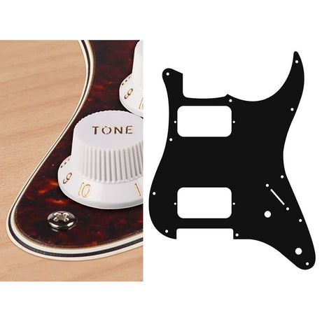 Boston ST-432-TI pickguard, Stallion, HH, 2 pot holes, 3-5 switch, 4 ply, tortoise intense