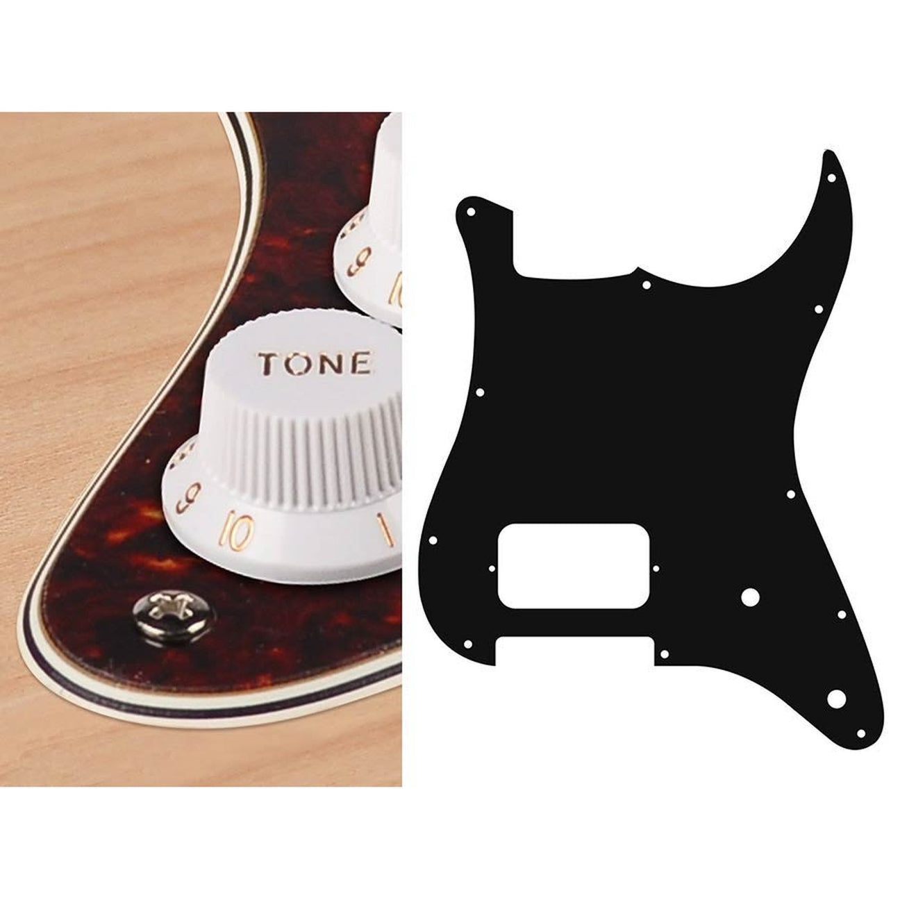 Boston ST-444-TI pickguard, Stallion, H, 2 pot holes, 4 ply, tortoise intense