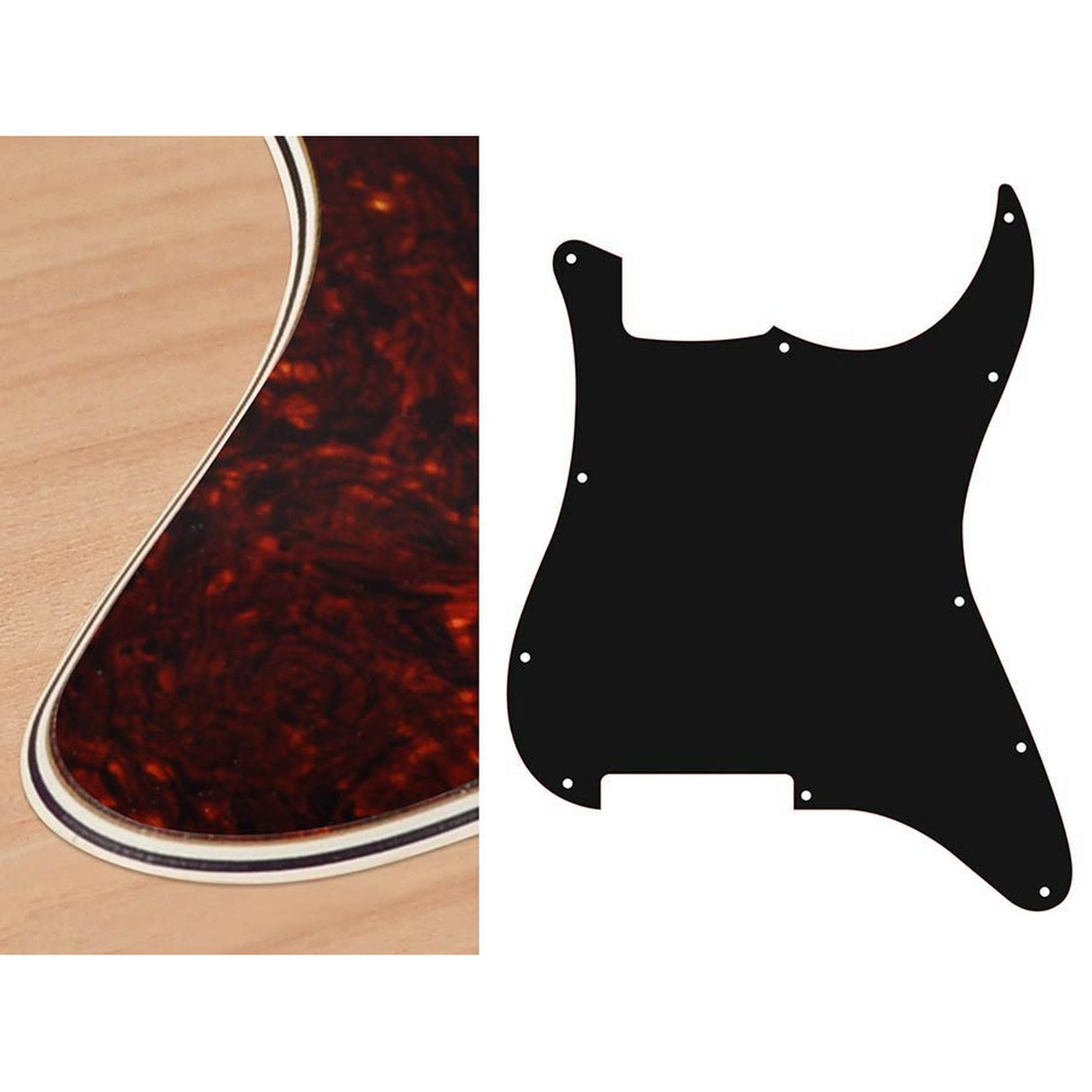 Boston ST-400-TI pickguard, Stallion, no holes only screw holes , 4 ply, tortoise intense