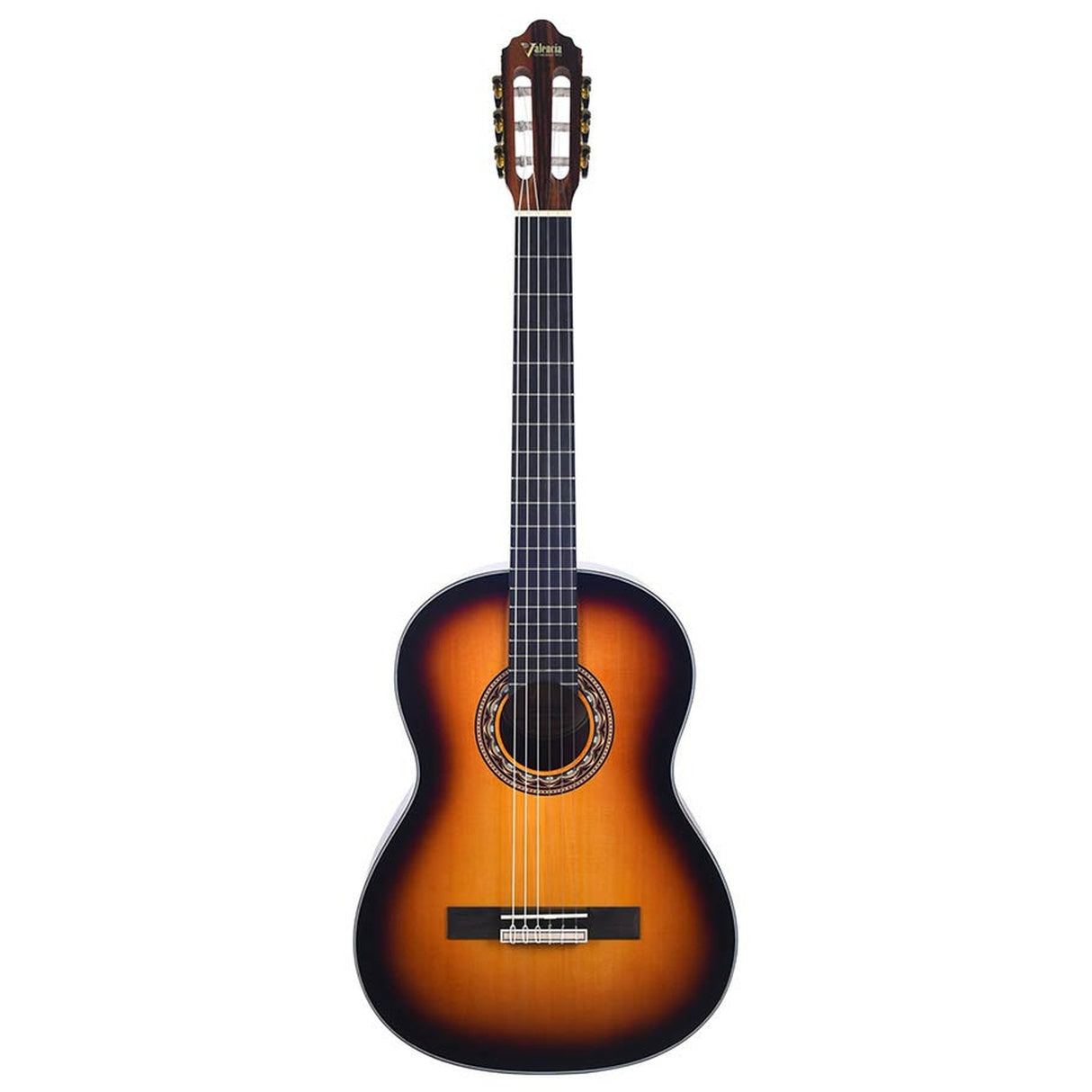 Valencia VC304ASB klassieke gitaar 4/4, sitka sparren top, mahonie zij- & achterblad, satin antieke sunburst finish