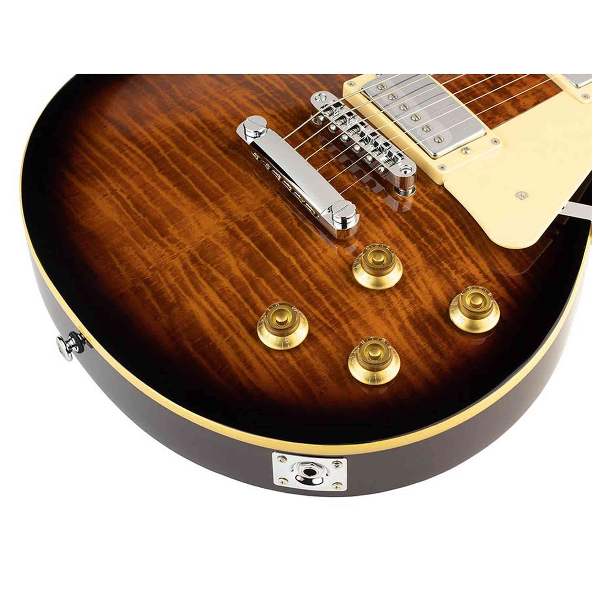SX EF3D-DS elektrische gitaar – LP Standard stijl, 2 humbuckers, mahonie/esdoorn, Tobacco Sunburst