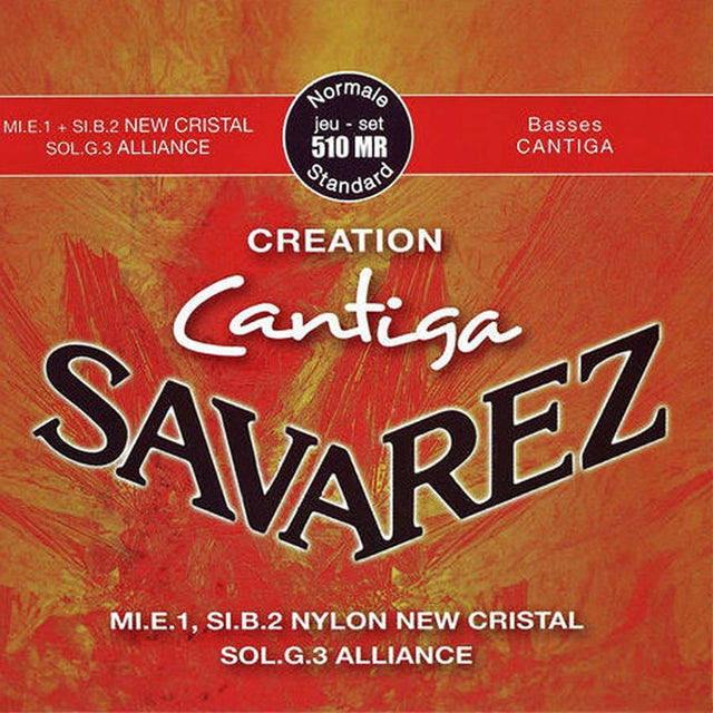 Savarez 510-MR snaren set classic, New Cristal trebles, G-3 Alliance, Cantiga basses, normal tension