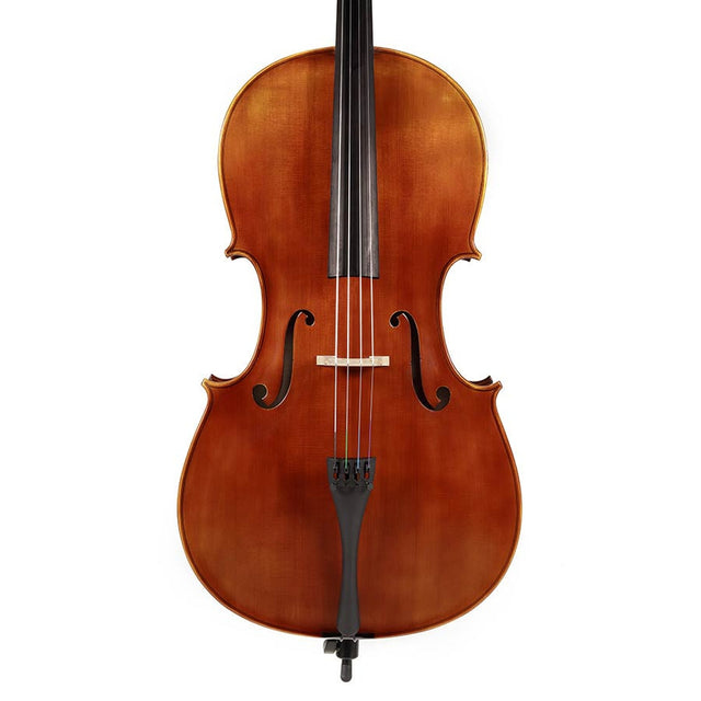 Rudolph RC-1014 cello, 1/4, geheel massief, olie lak, ebben toebehoren, gevlamd