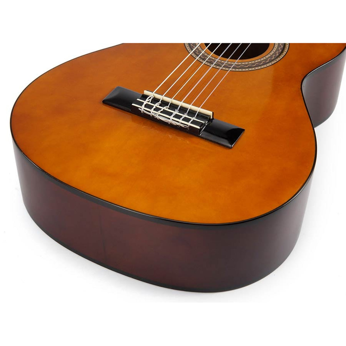 Valencia VC101 klassieke gitaar 1/4, linden body, esdoorn fb, hoogglans finish