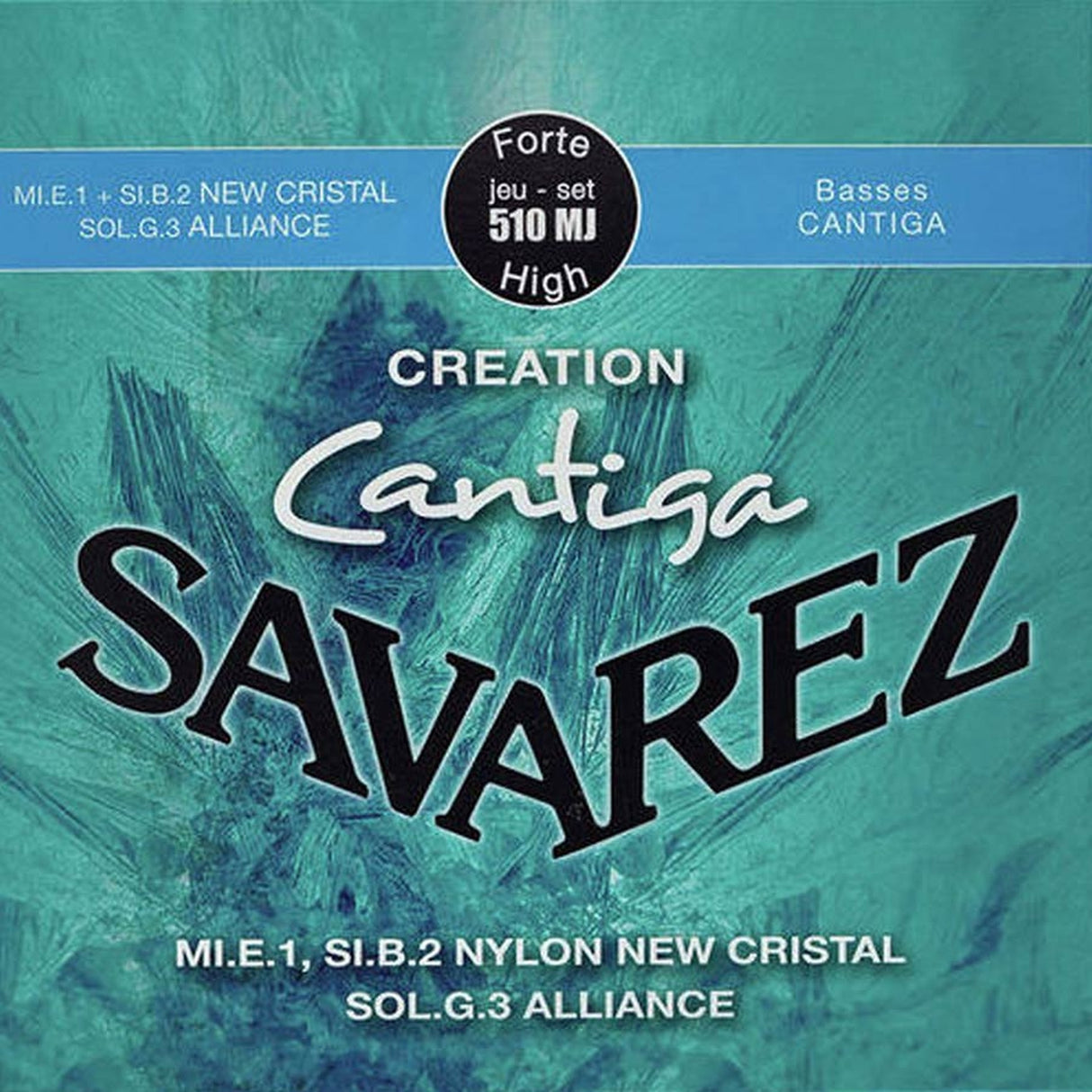 Savarez 510-MJ snaren set classic, New Cristal trebles, G-3 Alliance, Cantiga basses, high tension