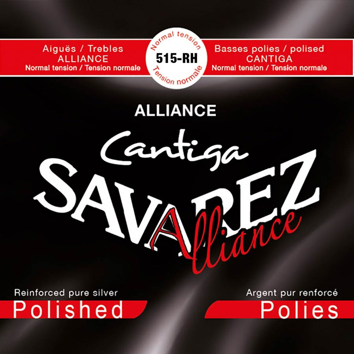 Savarez 515-RH A-5 snaar, polished silverwound Cantiga, from 510-ARH and 510CRH set, normal tension