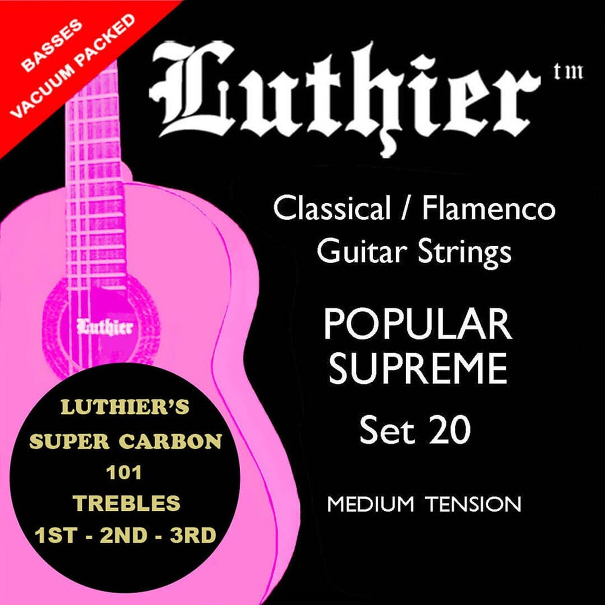 Luthier L-20SC snaren set classic, flamenco Popular Supreme, medium tension, with carbon trebles