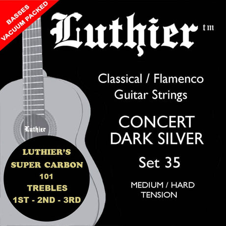 Luthier L-35SC snaren set classic, Concert Dark Silver, medium-hard tension, with carbon trebles